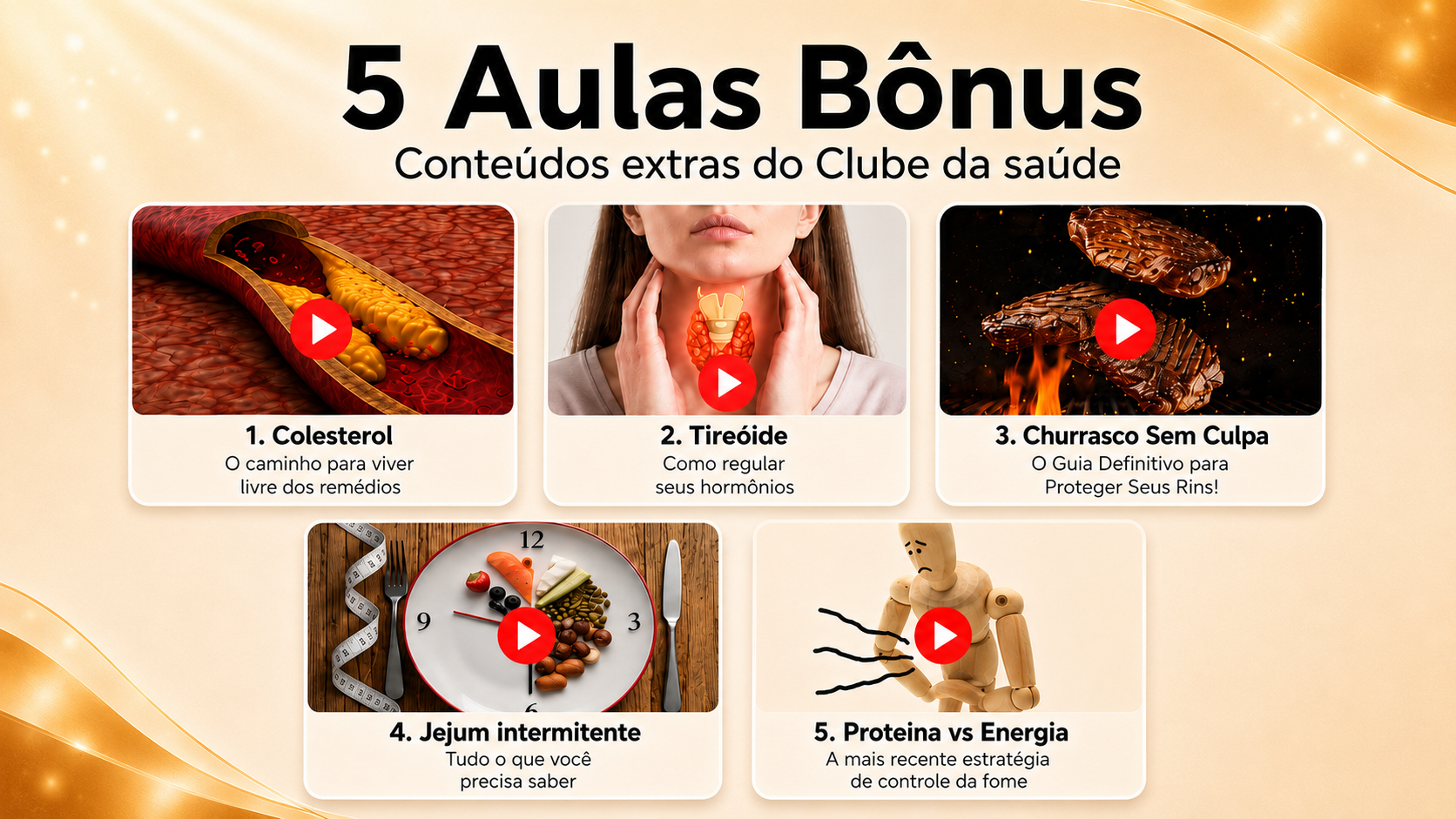 5 Aulas Bônus do Clube da Saúde