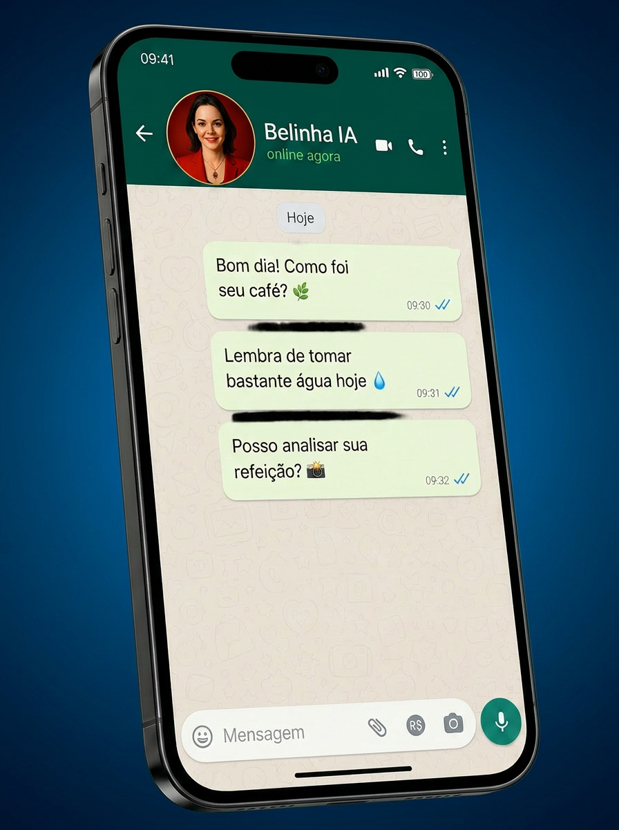 Conversa com a Belinha IA no WhatsApp